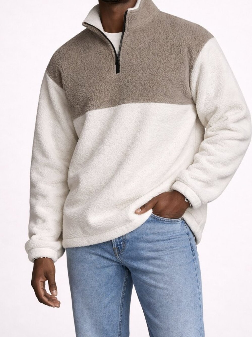 Fleece 1/4 zip pullover Men 2XL